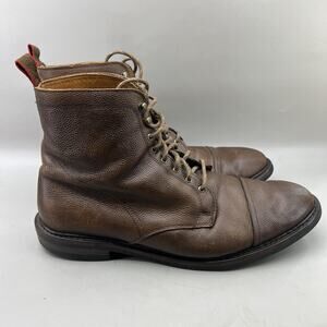 Allen Edmonds First Avenue Boots Mne Size 11.5 D Brown Leather Cap Toe Mid Shoes